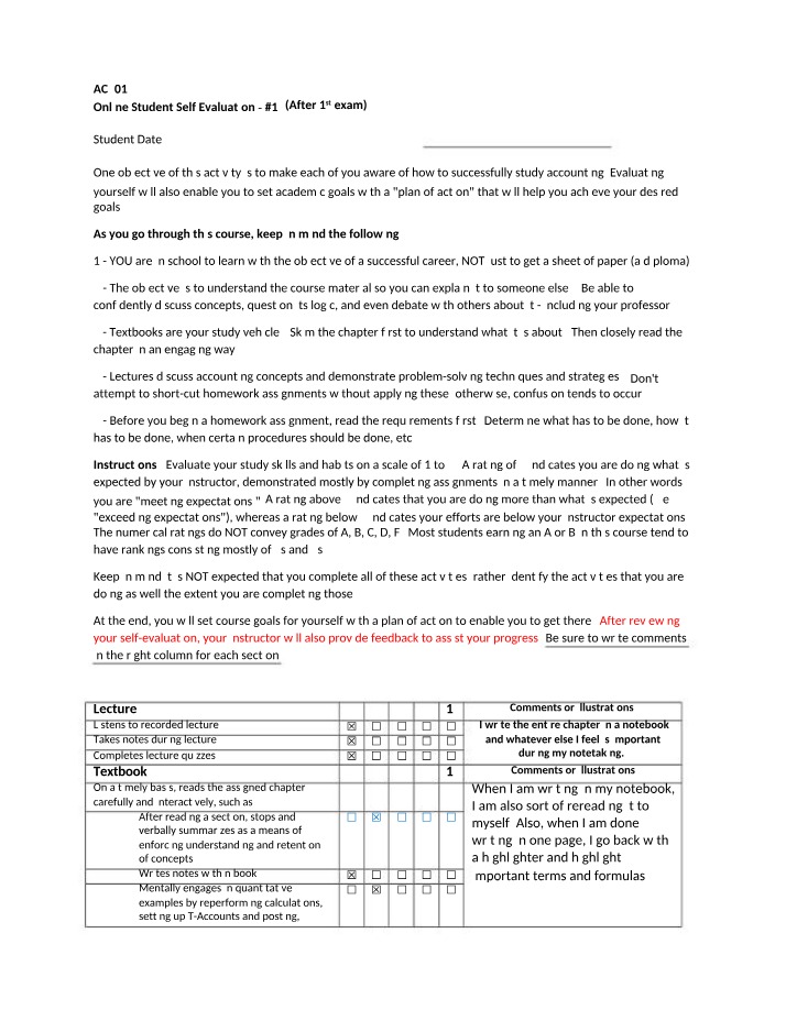 Evaluation of Effective Accounting Study Strategies