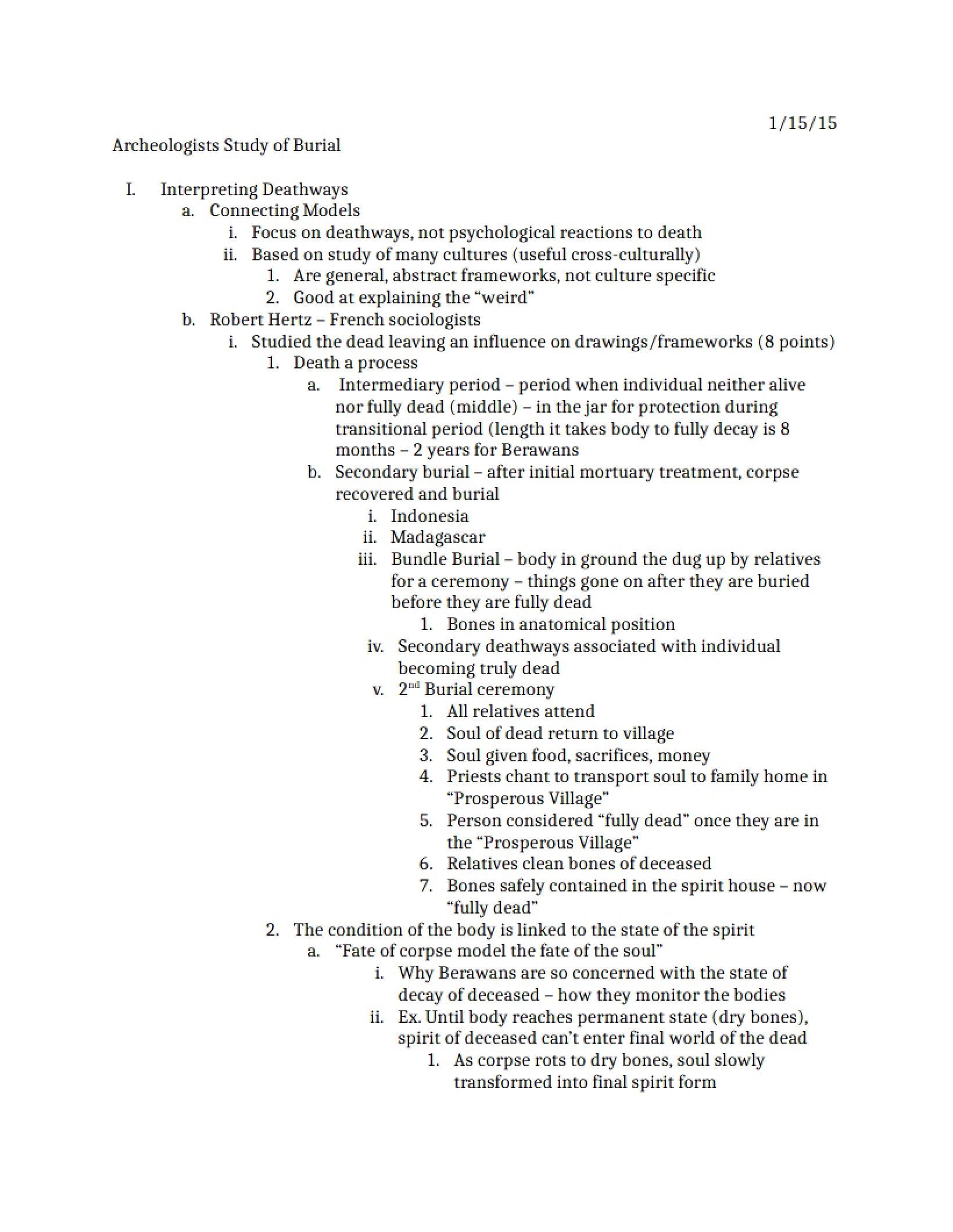Fourth Lecture