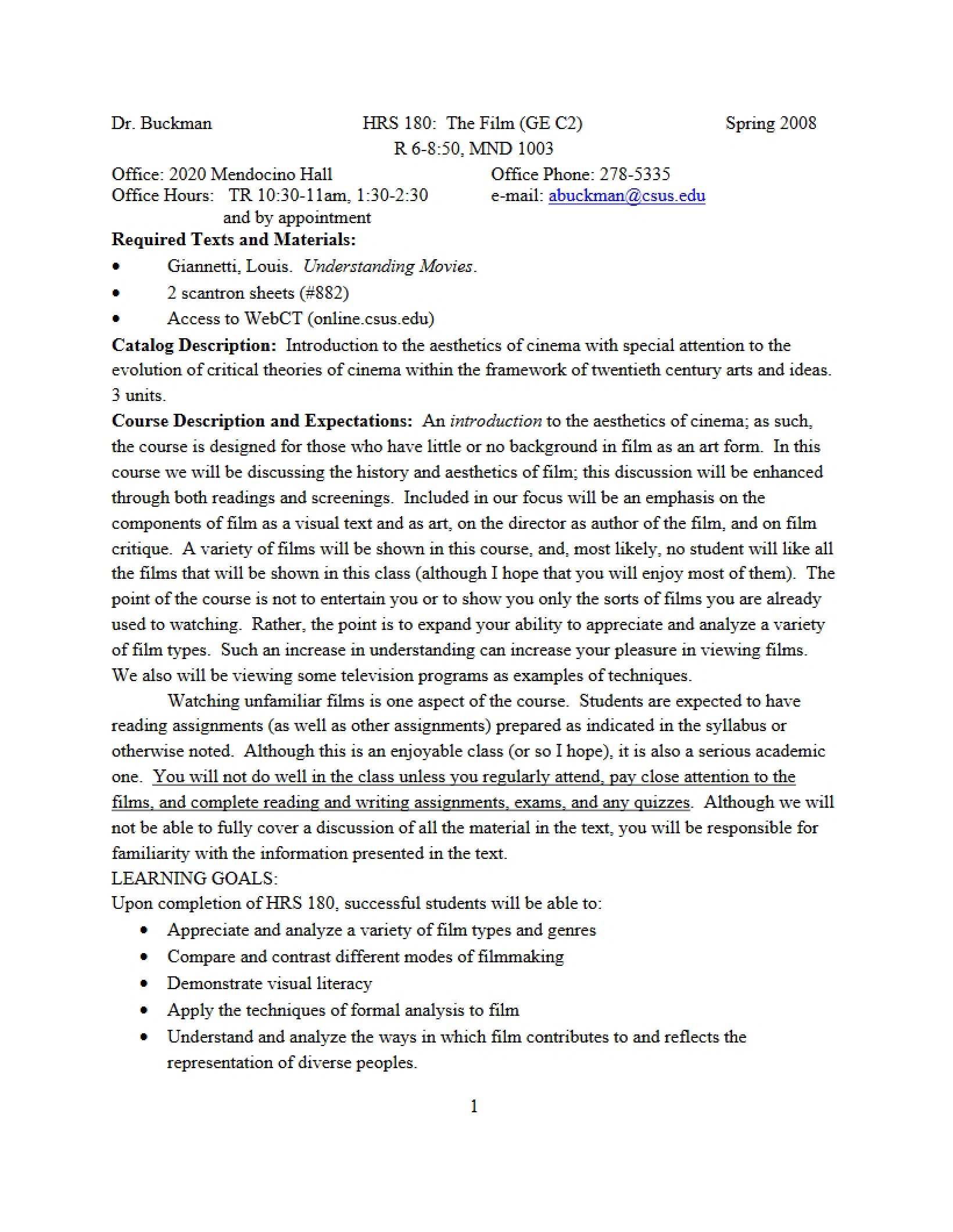 Syllabus The Film