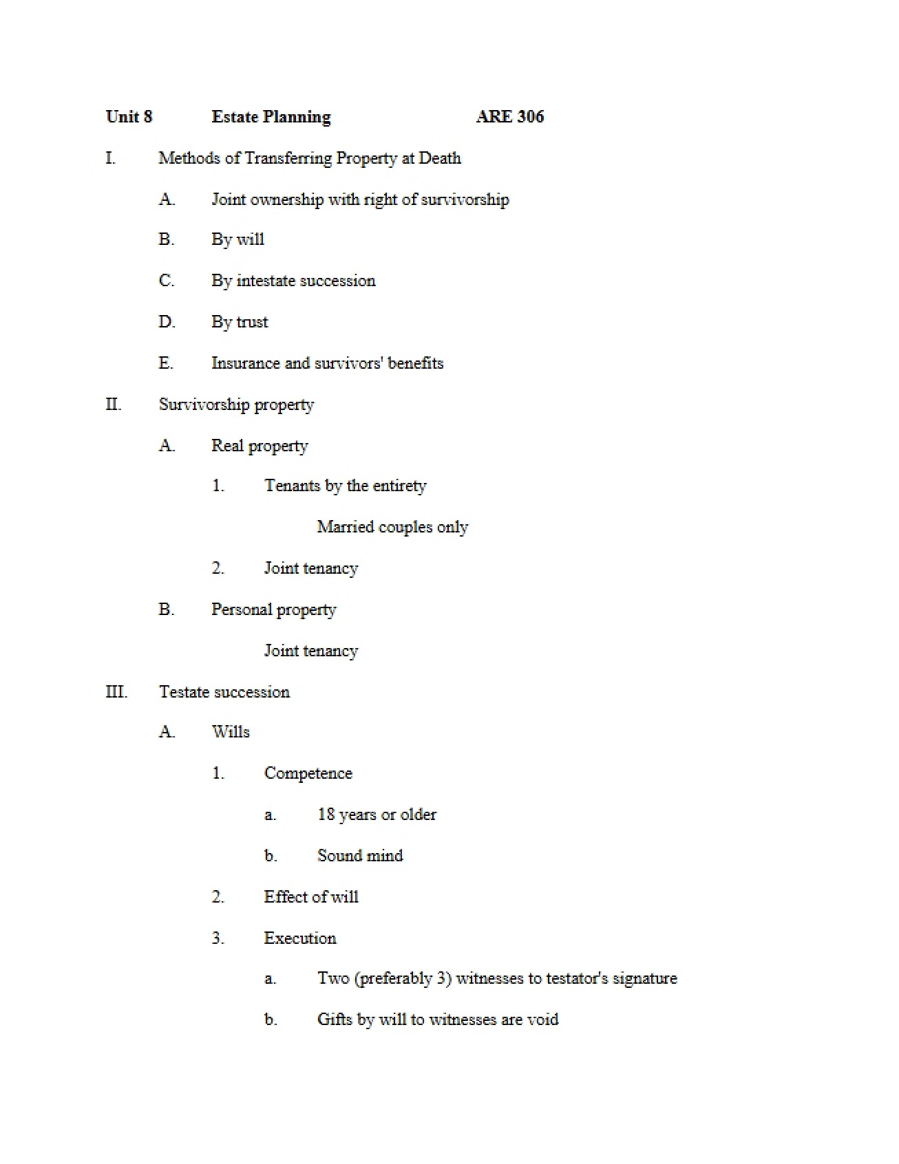 Planning Estates (Unit 8)