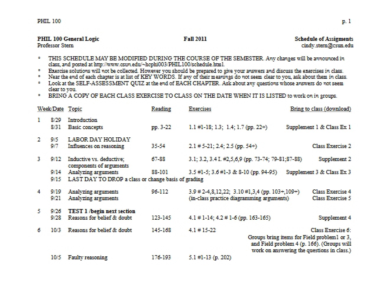 Assignment Timeline