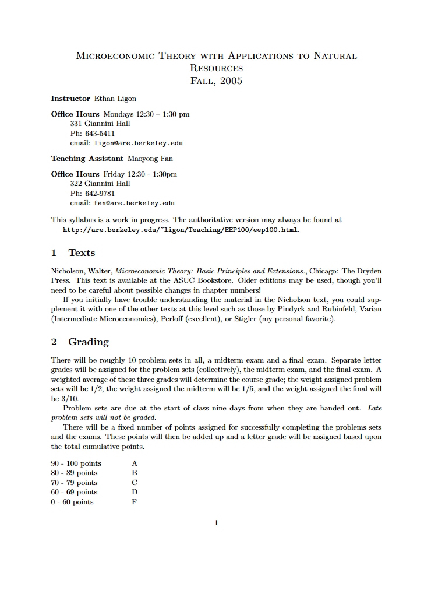 Program Syllabus