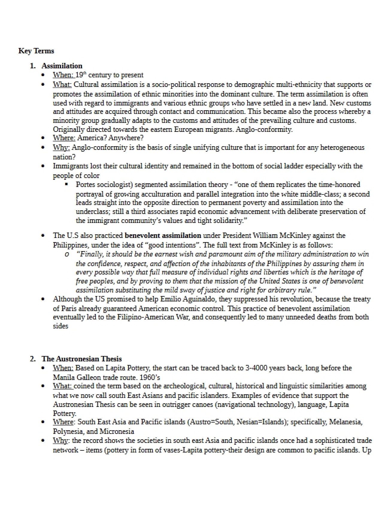 Asian American 10 Study Guide