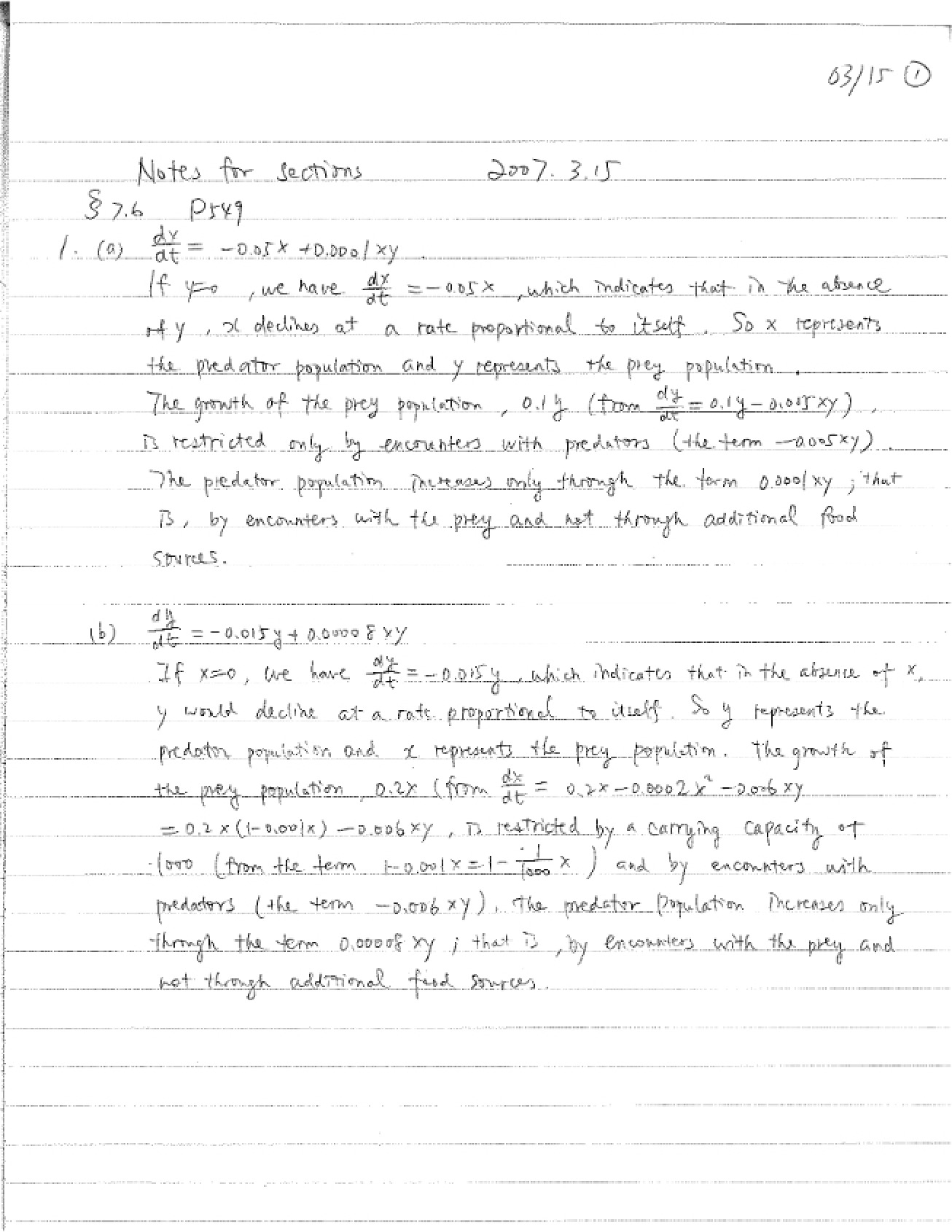 Guide to Calculus Sections