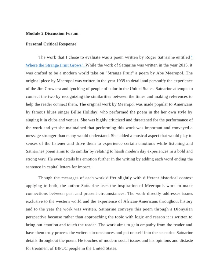 Connecting Past to Present - A Critical Analysis