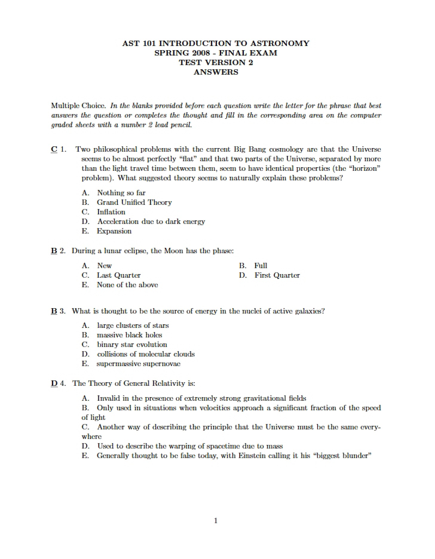 Final Examination