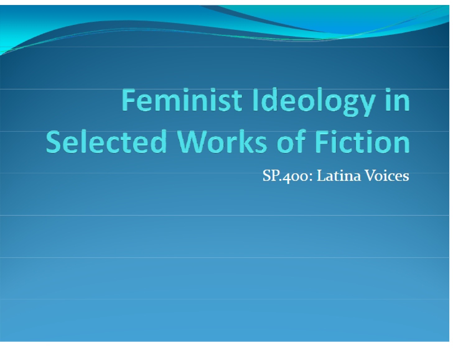 Slides for Presentation