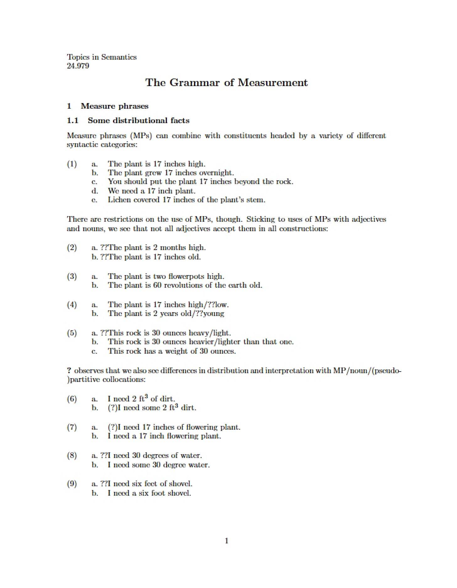 Measurement Grammar