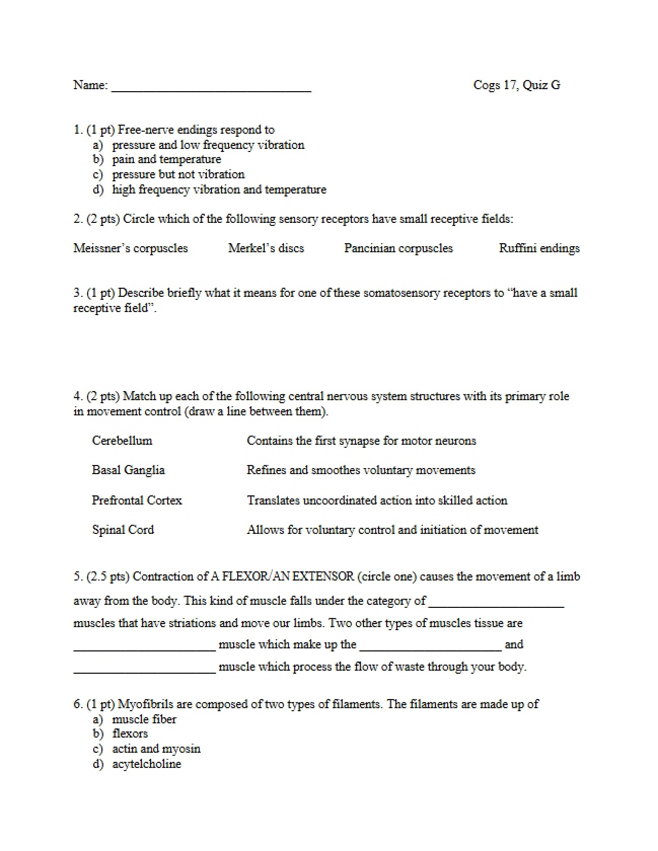 Seventh Subject Matter Quiz