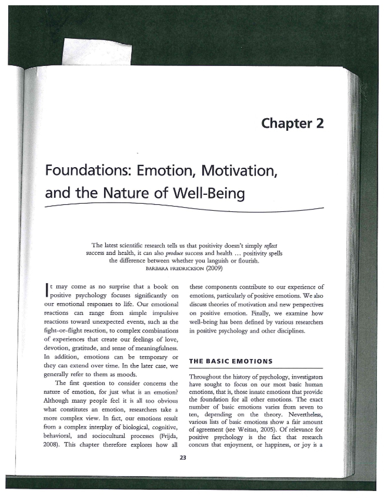 Well-Being Nature, Motivation, and Emotion Foundations