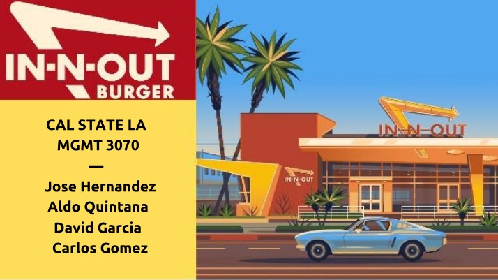 Management Project - In-N-Out Burger