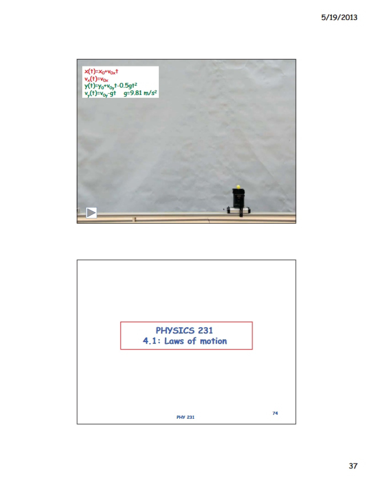 Motion Laws