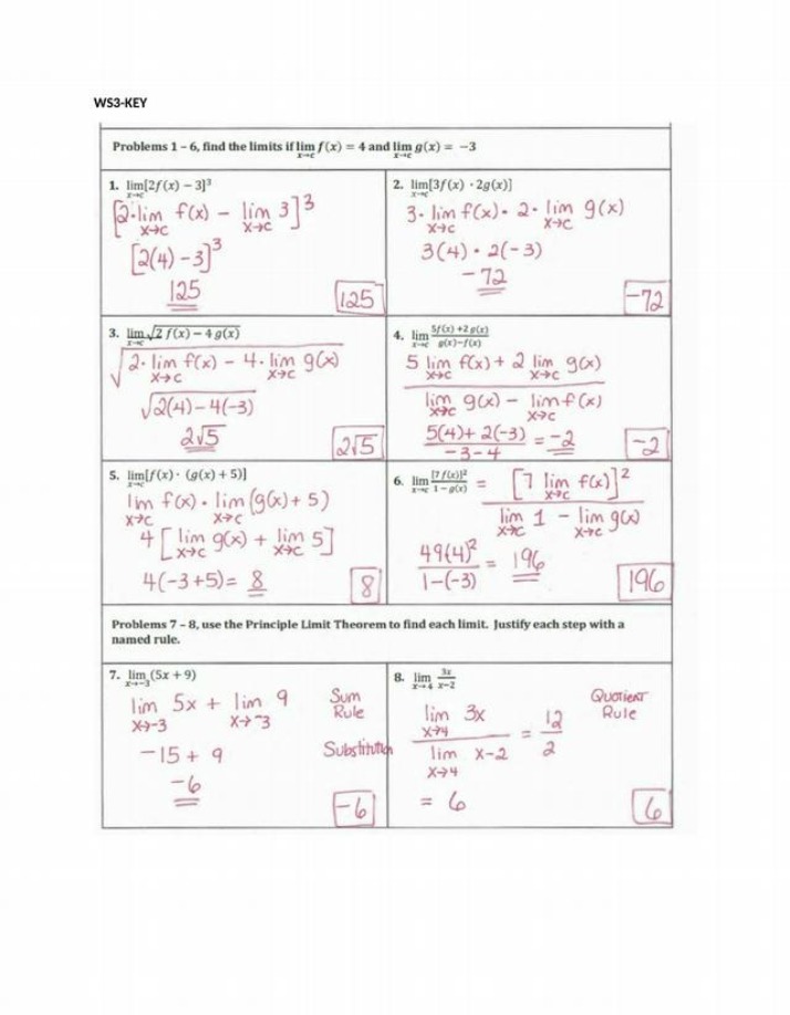 Worksheet 3 Answer Key