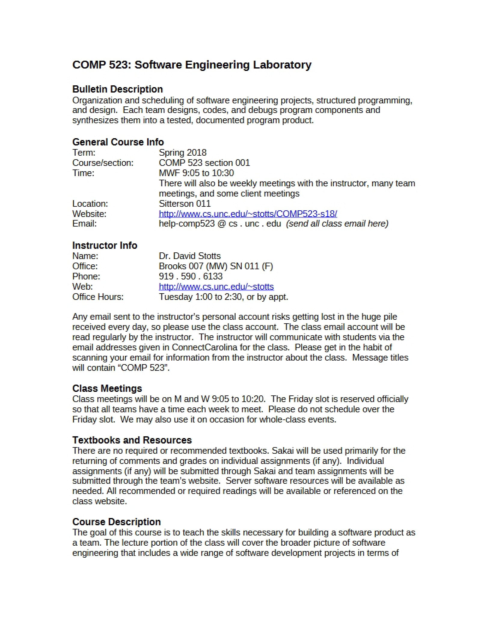 Course Syllabus