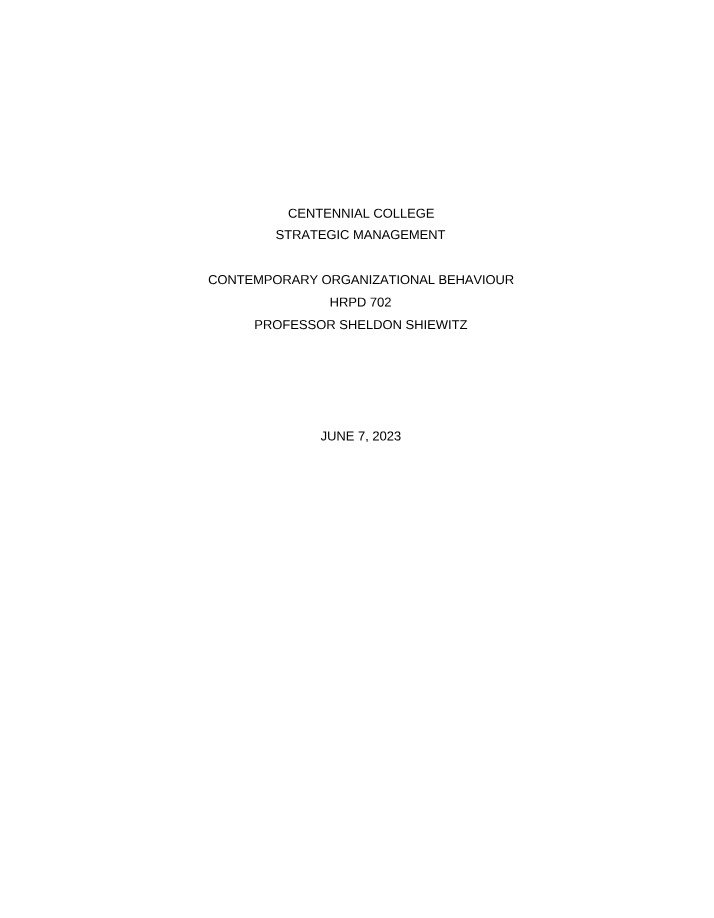 Assignment Requirements for Individual Dimensions - HRPD 702