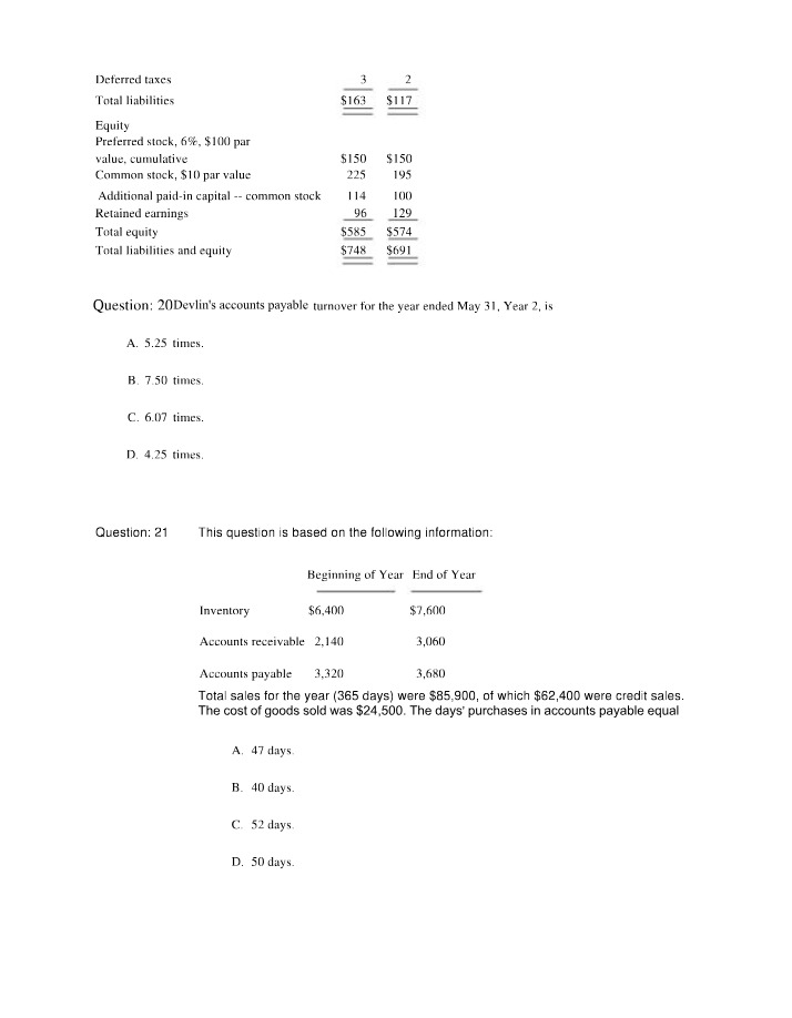 ACC 1209 - Activity Ratios