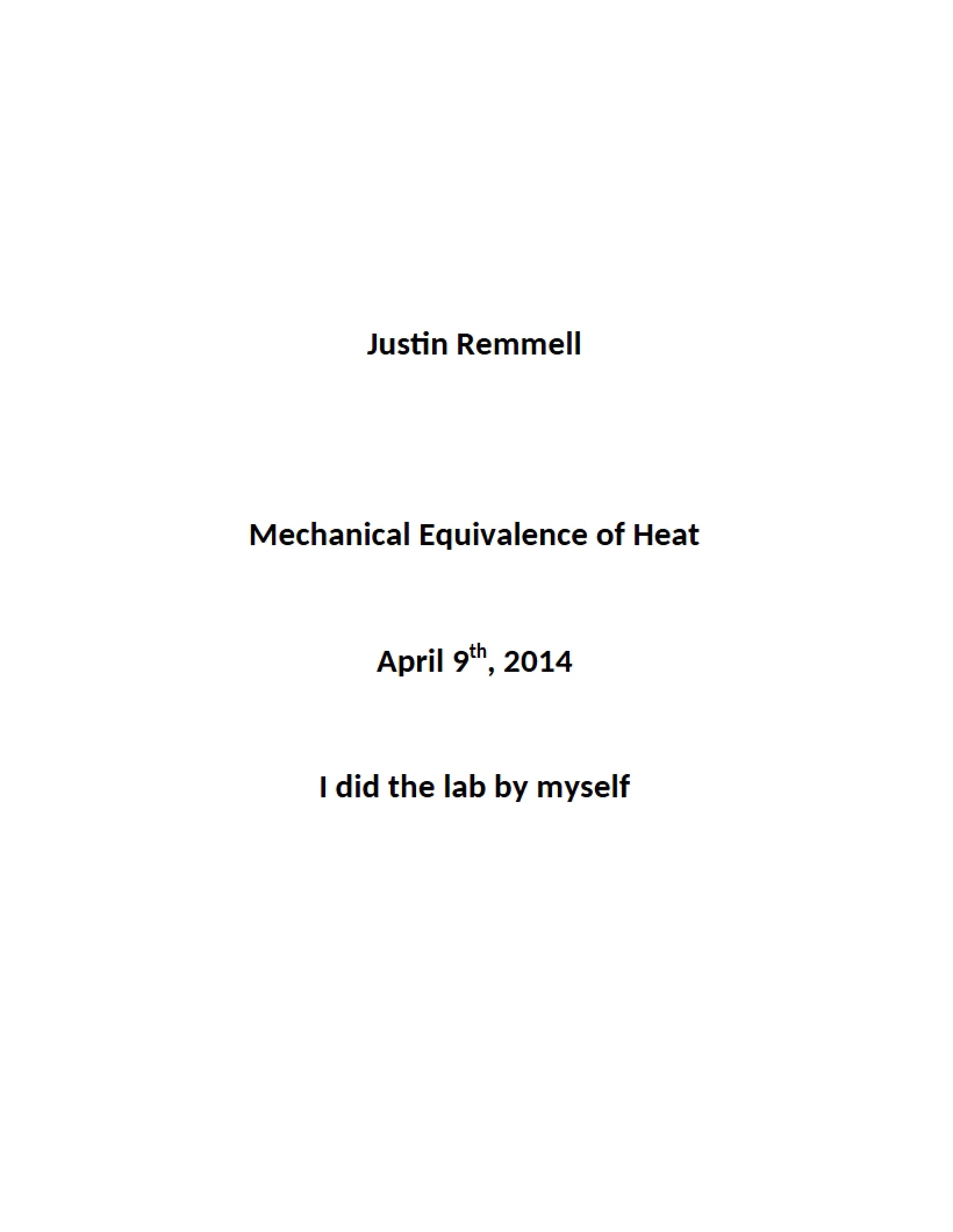 Heat Mechanical Equivalence