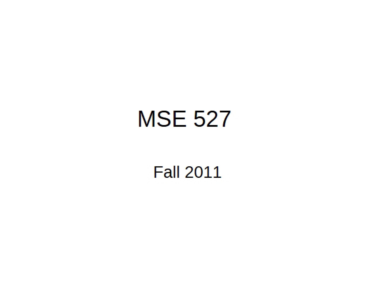 Mechanical Behavior of Materials Syllabus