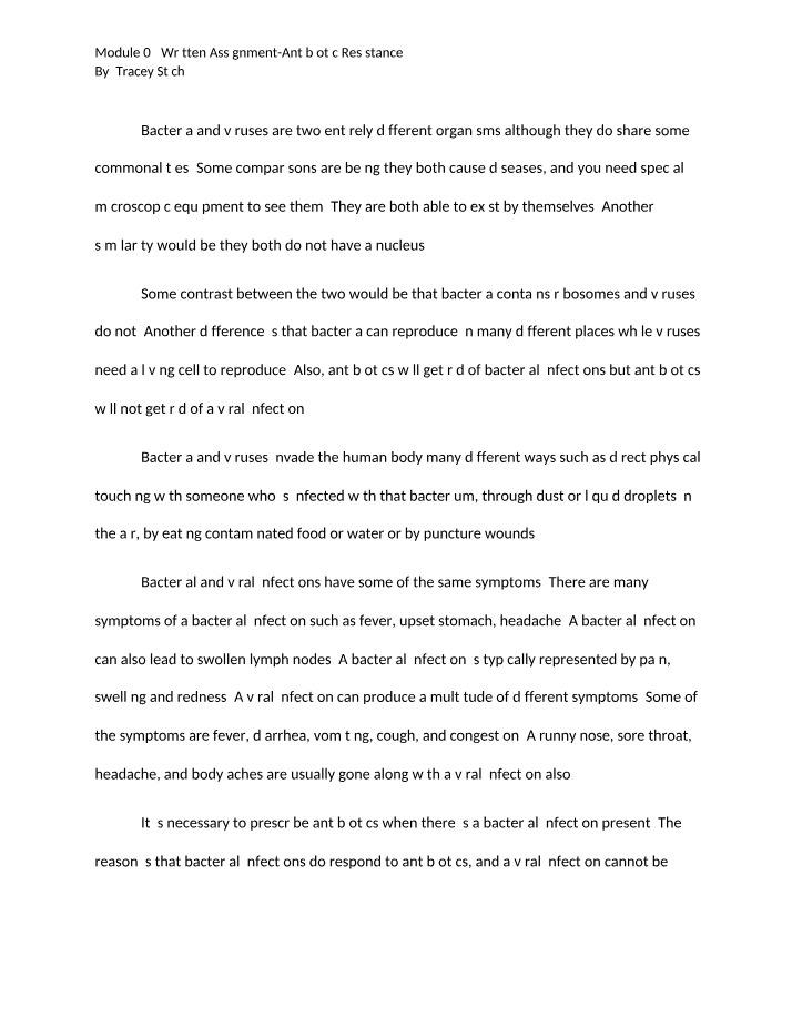 Module 2 Assignment - Antibiotic Resistance