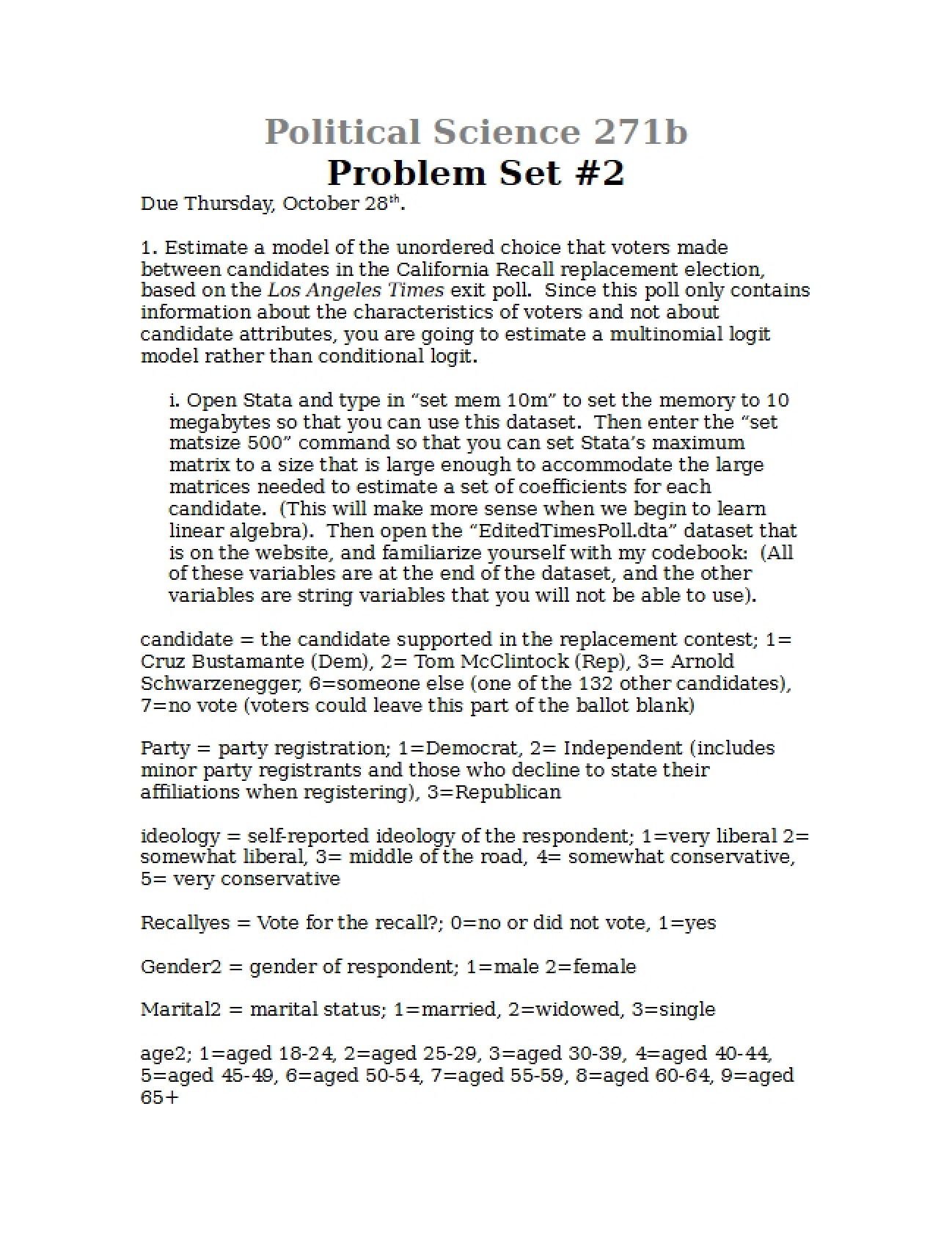 Methodology Problem Set 2
