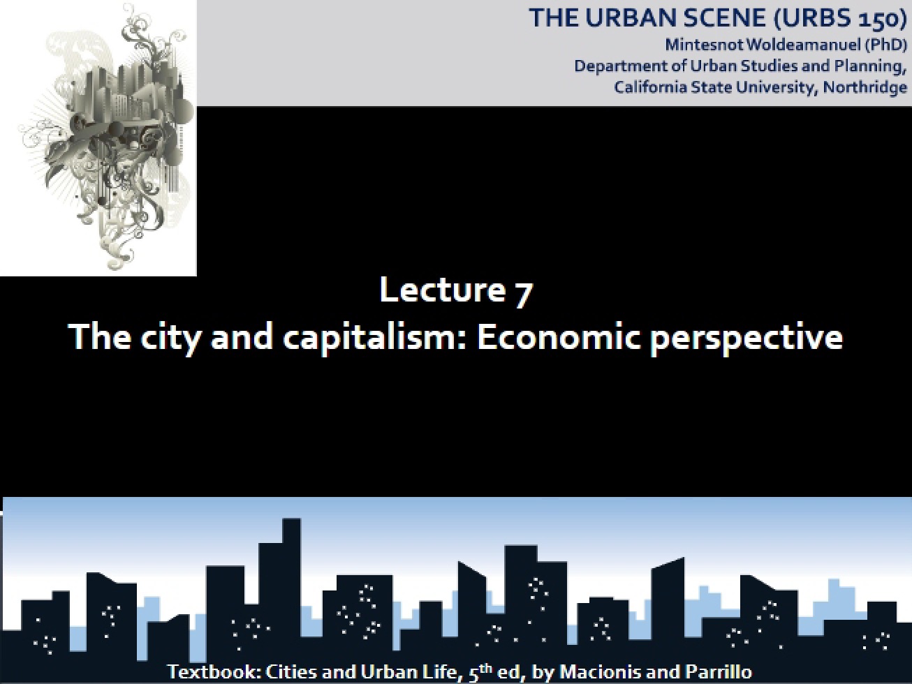 Chapter 7 Urban Sociology Critical Perspectives