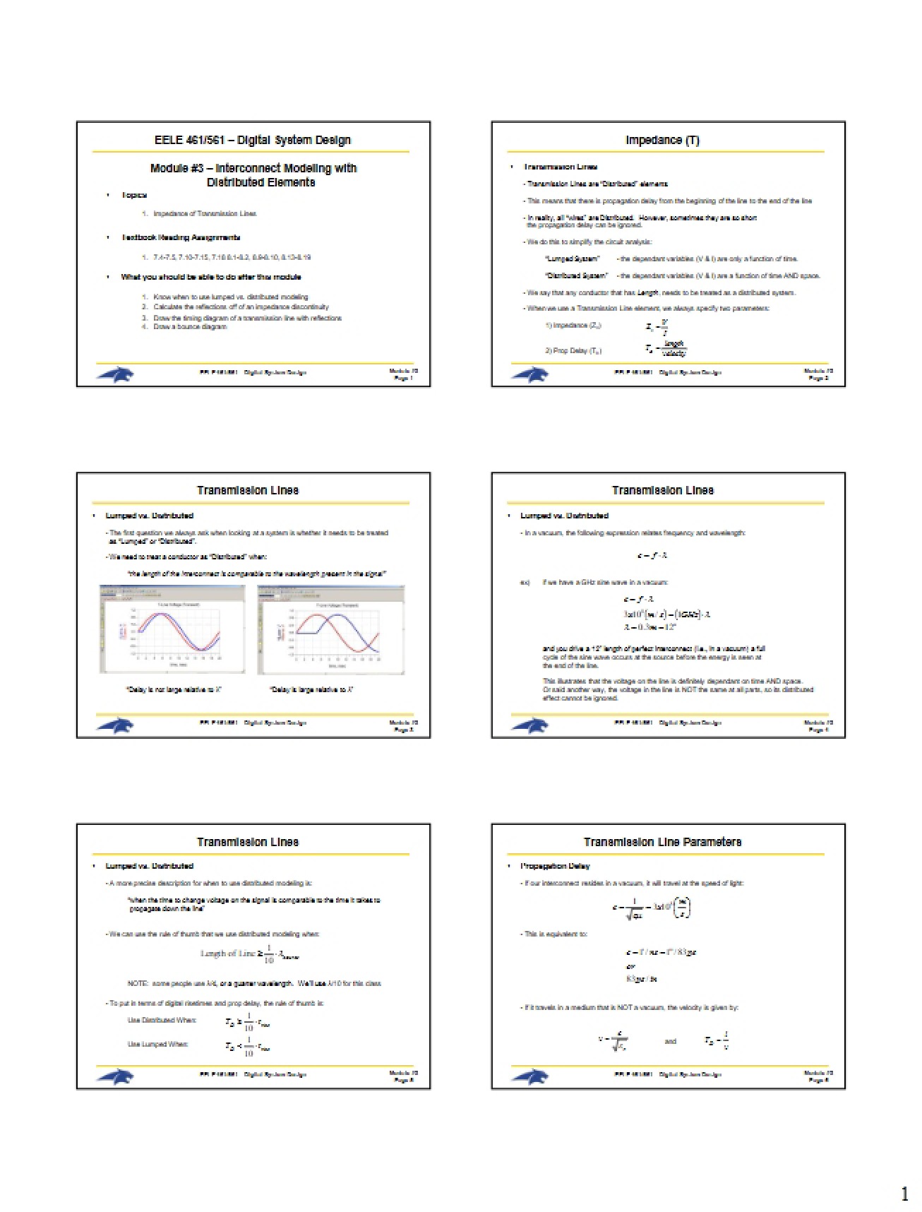 Distributed Elements Modeling Module 3