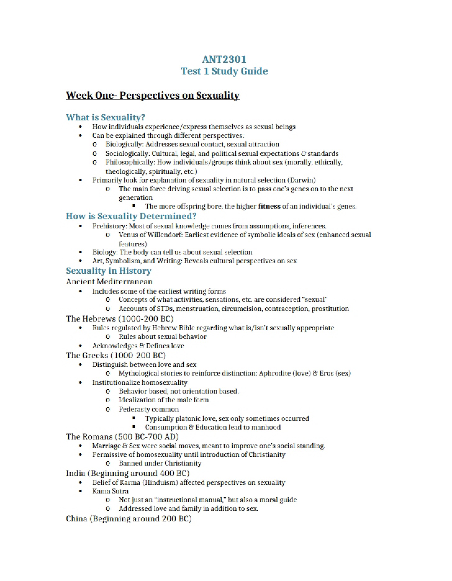 Initial Mastery Review Anthropology