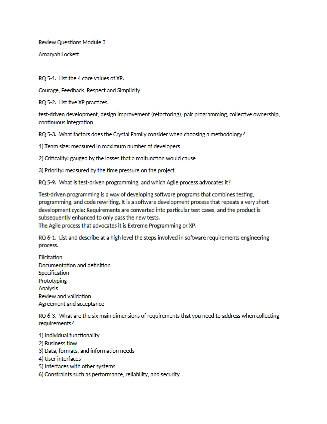 Study Questions for the First Module