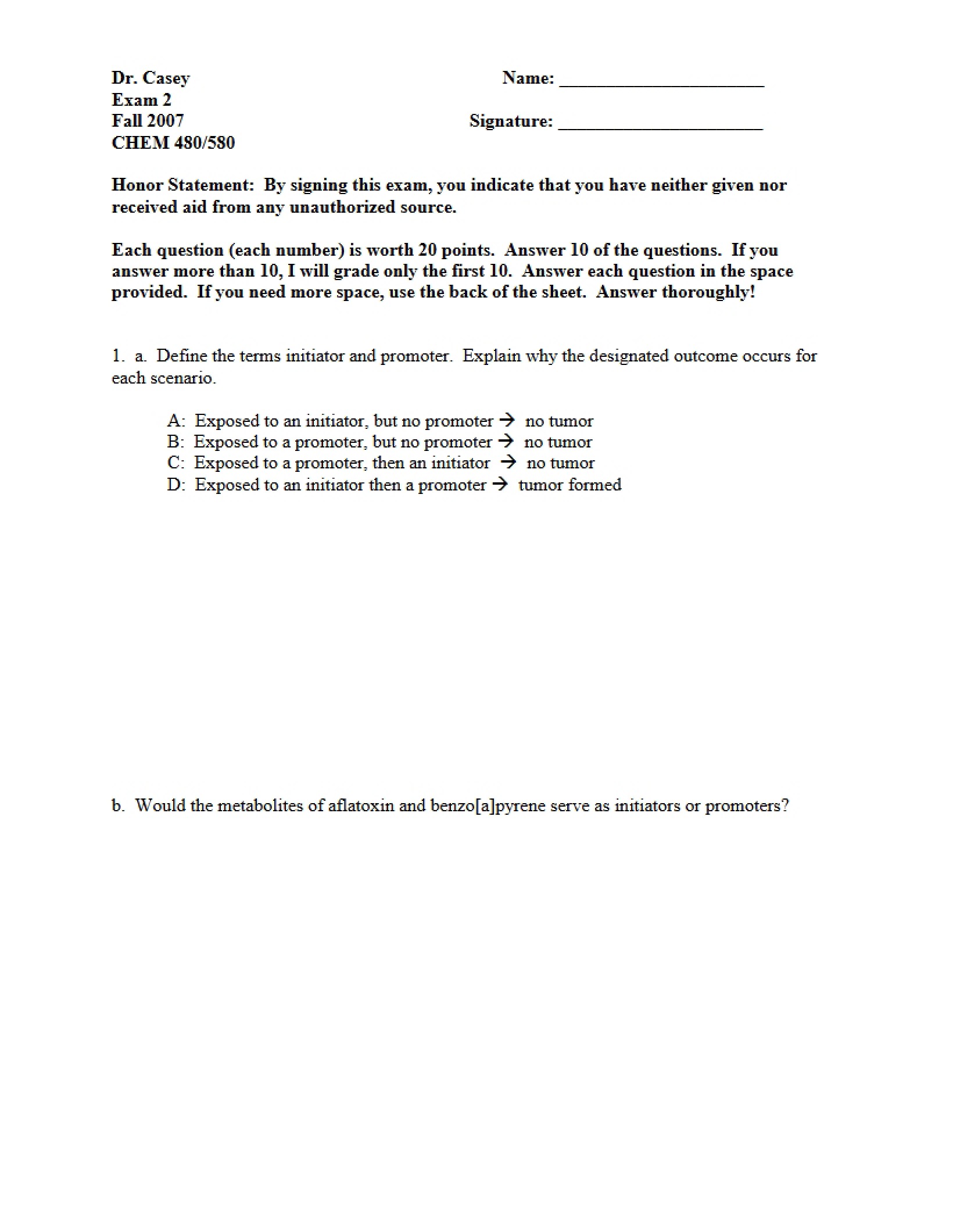Test Two Chemical Toxicology