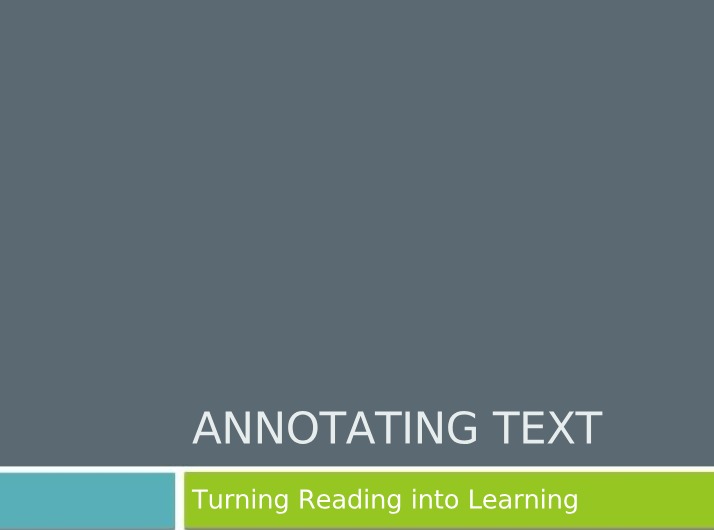 Annotating Text (Updated)