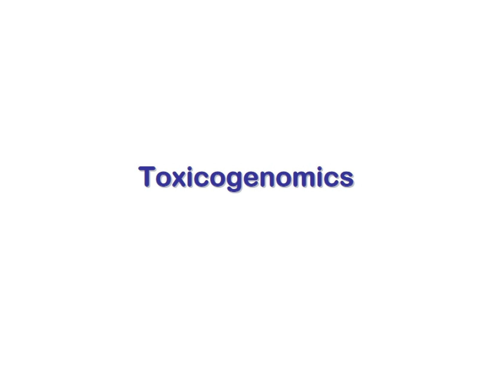 Toxicogenomics Concepts