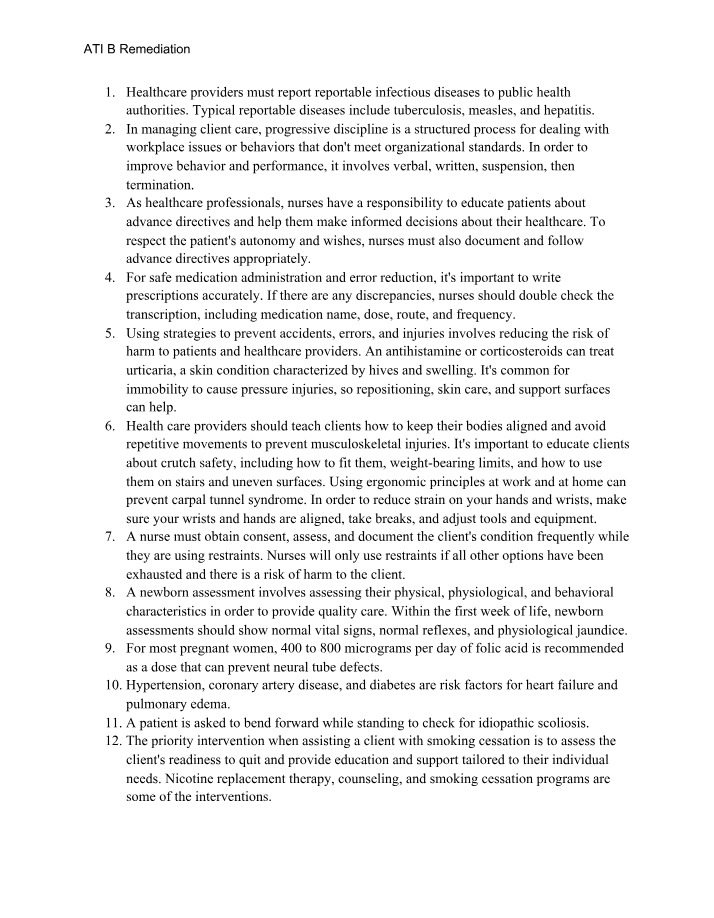 Infectious Diseases Reporting - Progressive Discipline