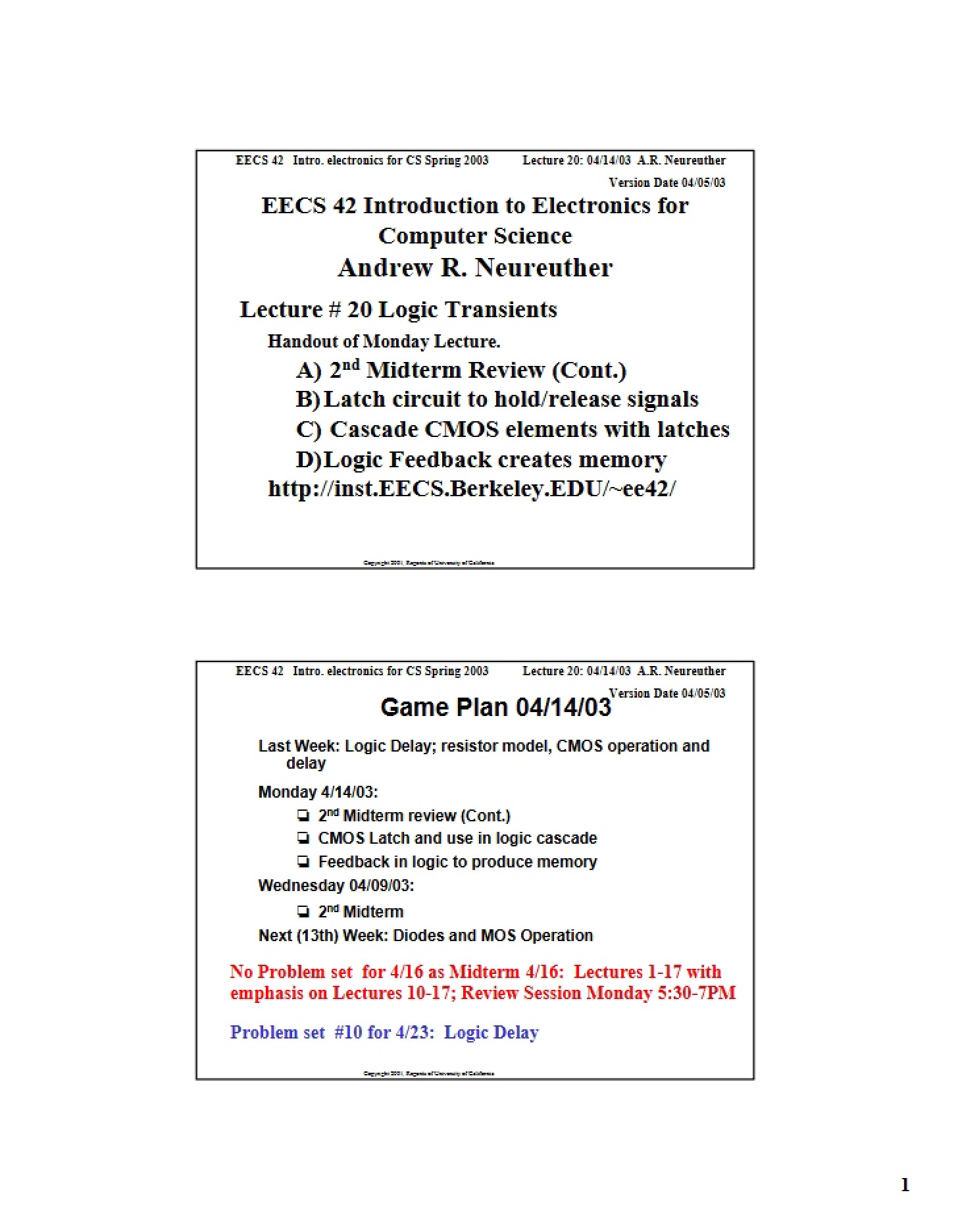 Session Notes