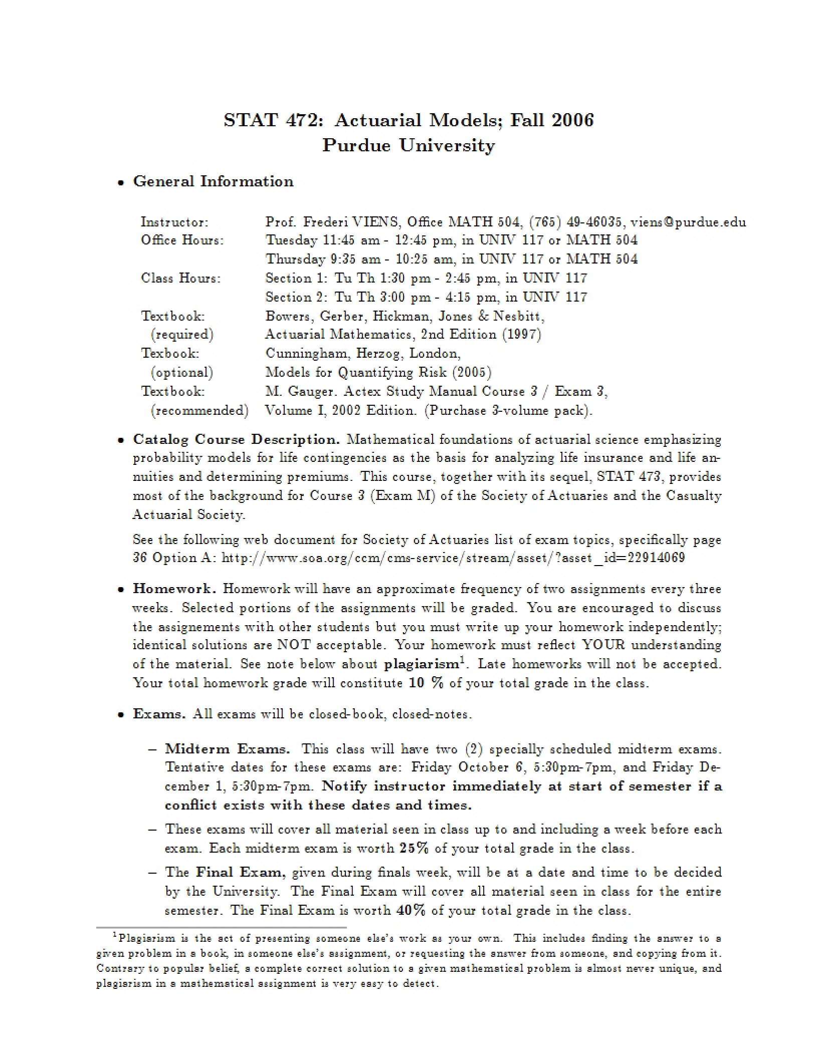 Course Syllabus
