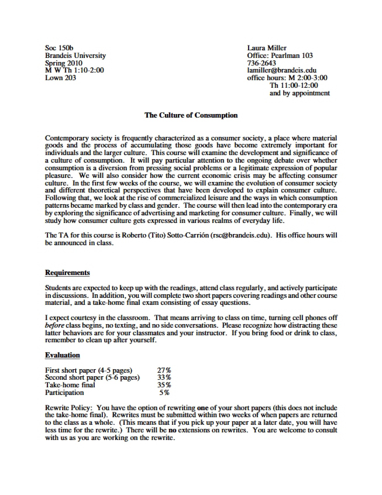 Consumption Culture Overview