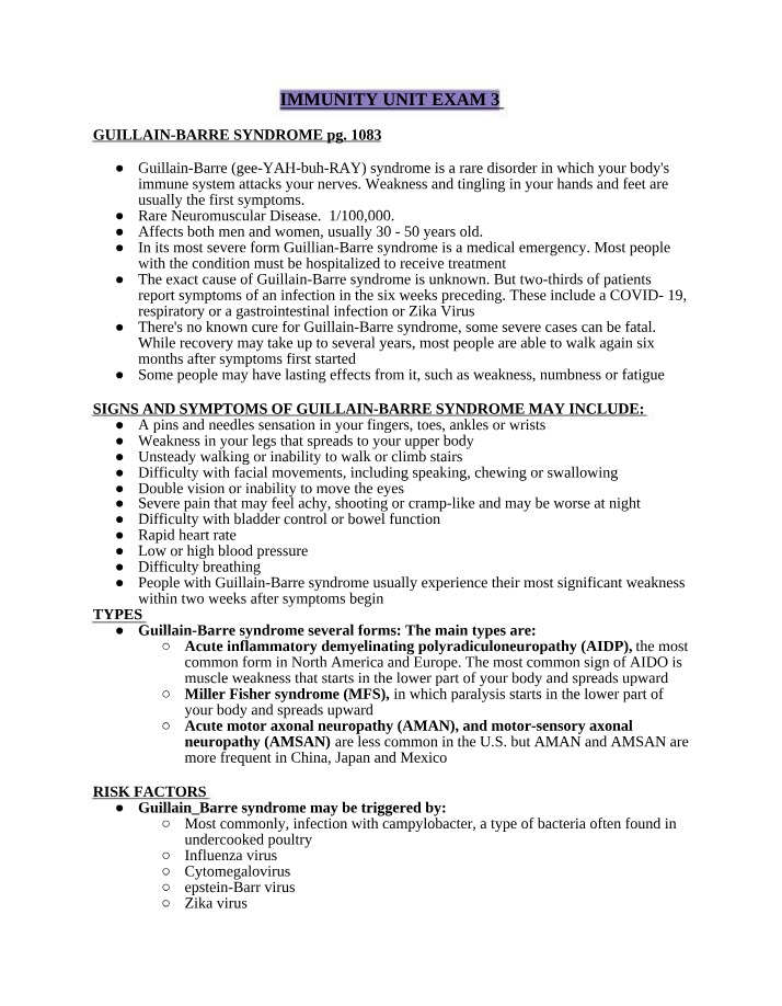 Guillain-Barre Syndrome - Symptoms, Diagnosis, Treatment, Risks, and Forms