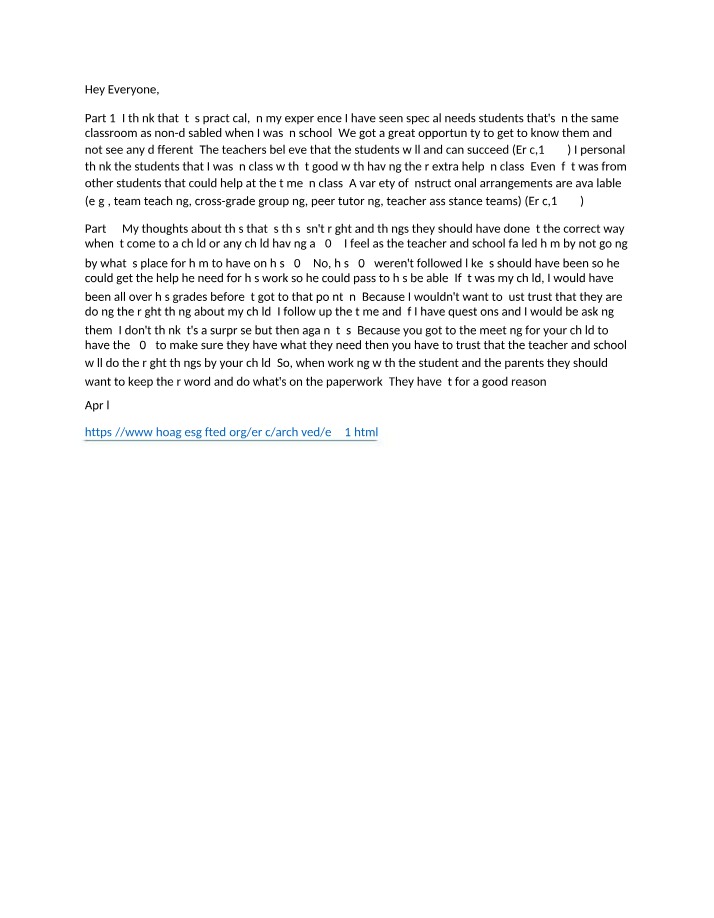 Creating Inclusive Education for Special Needs Students