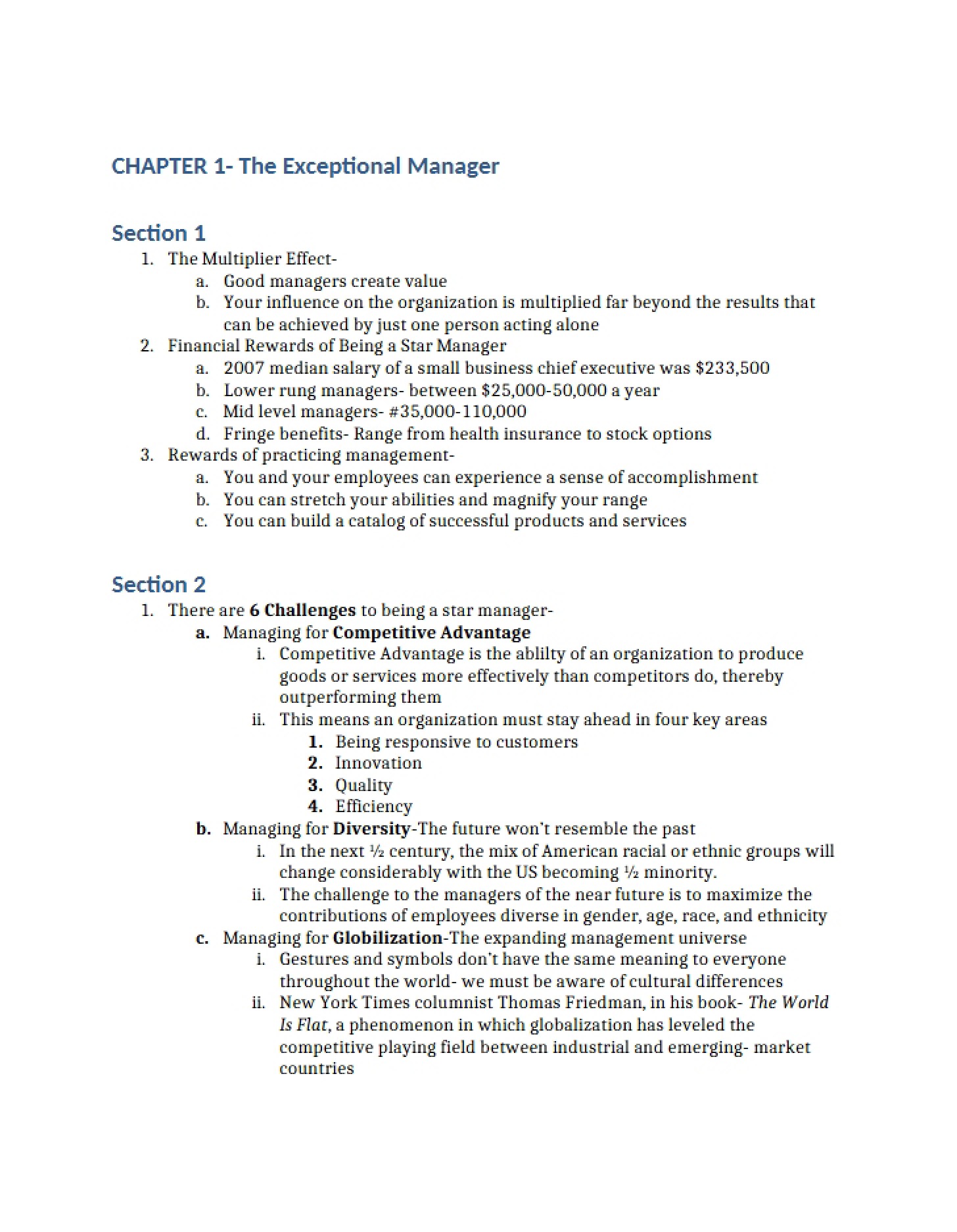 Exceptional Manager Chapter 1 - MAN 3025