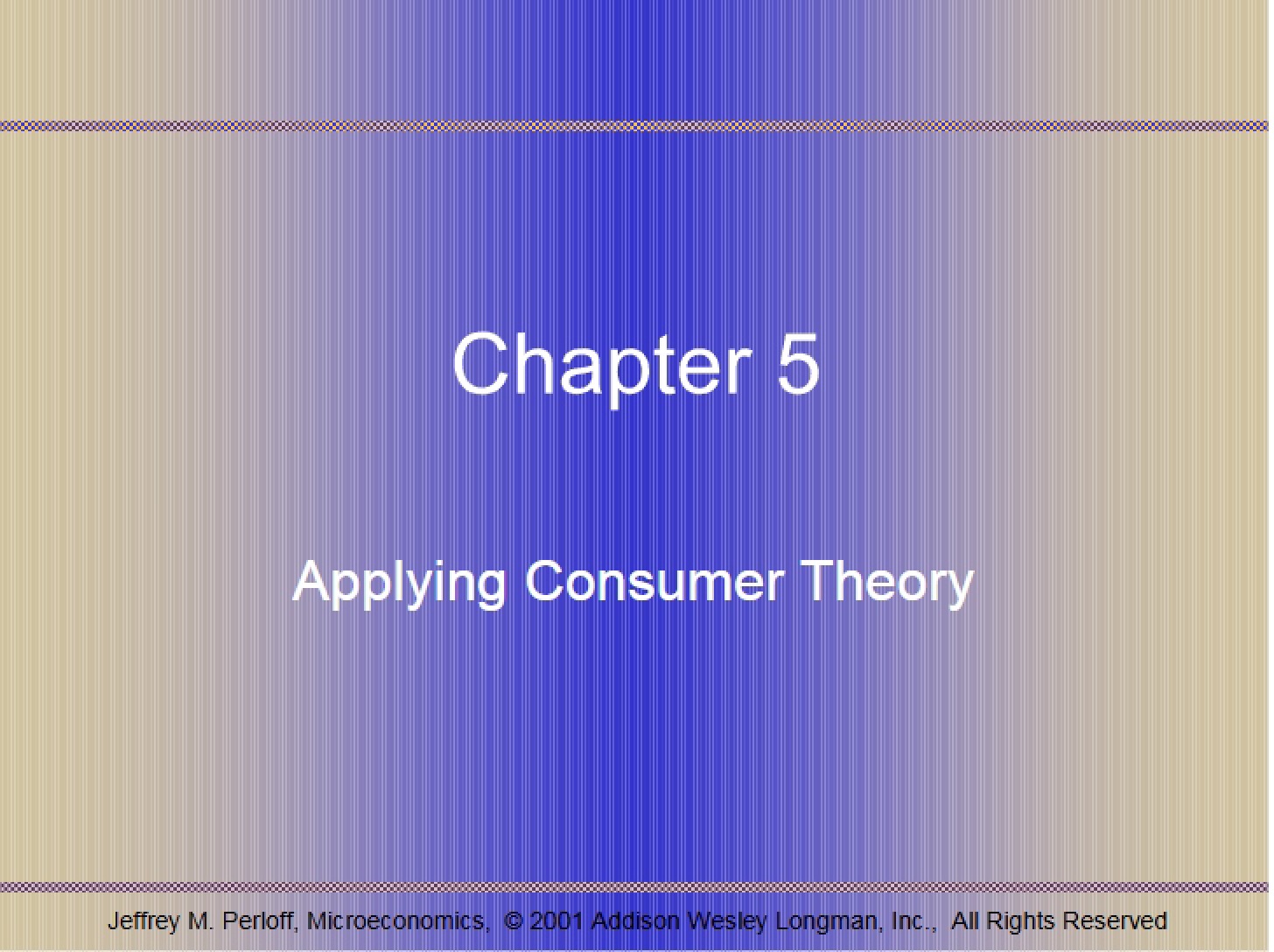 Consumer Theory Application