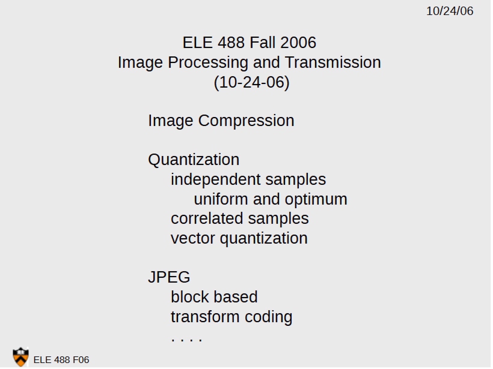 Compression of Images