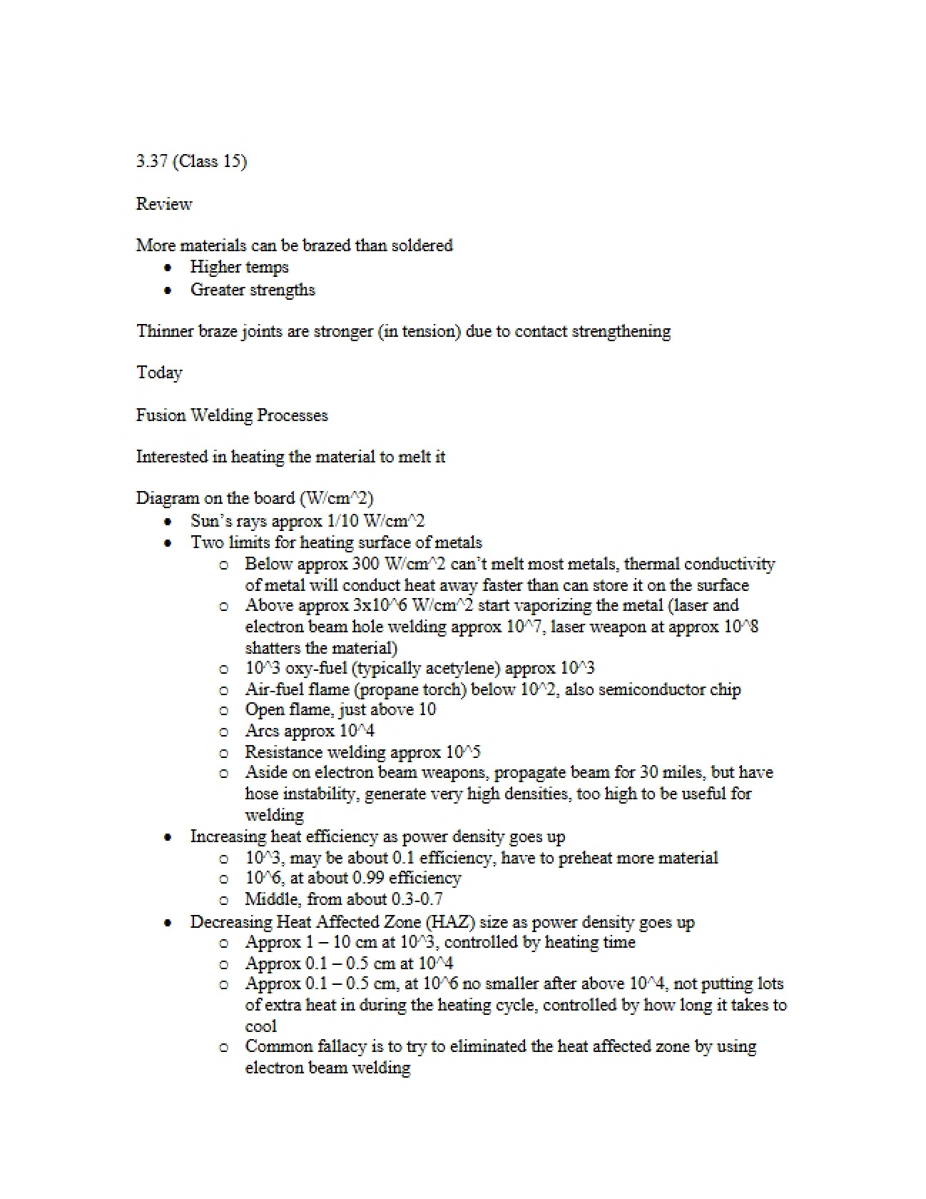 Study Guide for Welding
