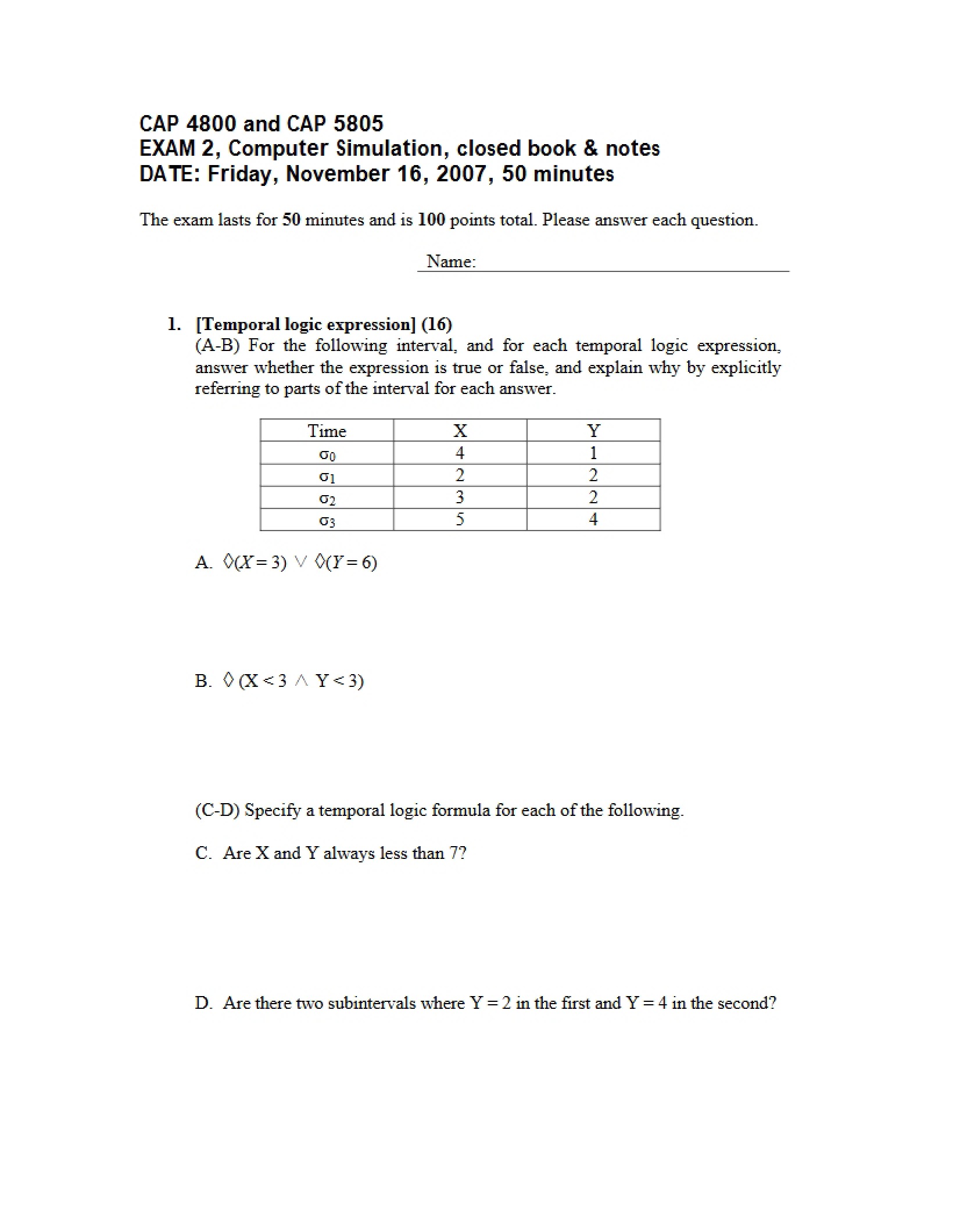 Second Exam
