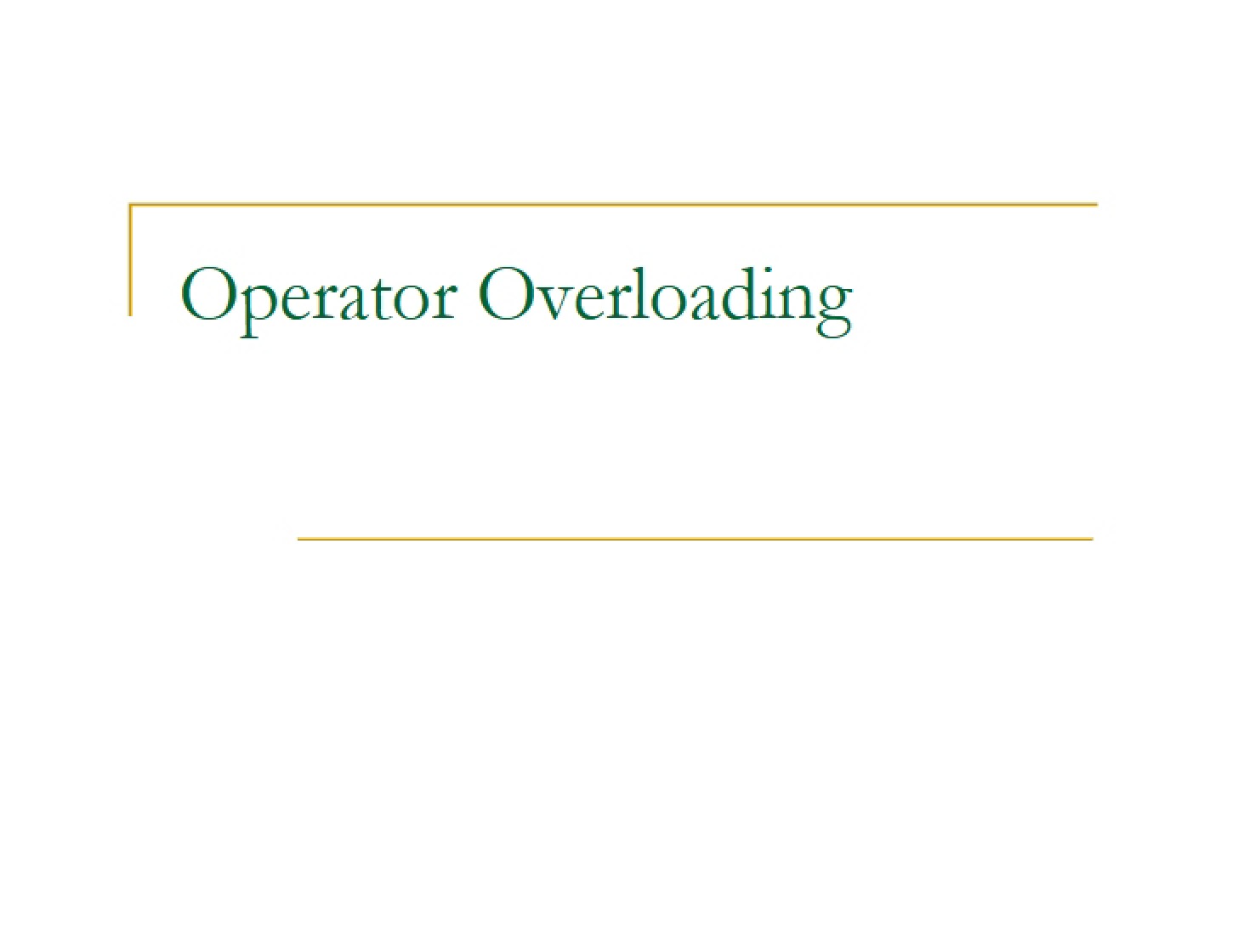 Overloading Operators in Programming