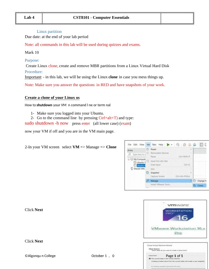 Linux Partition - Creating a Clone and Adding a New Virtual Hard Drive