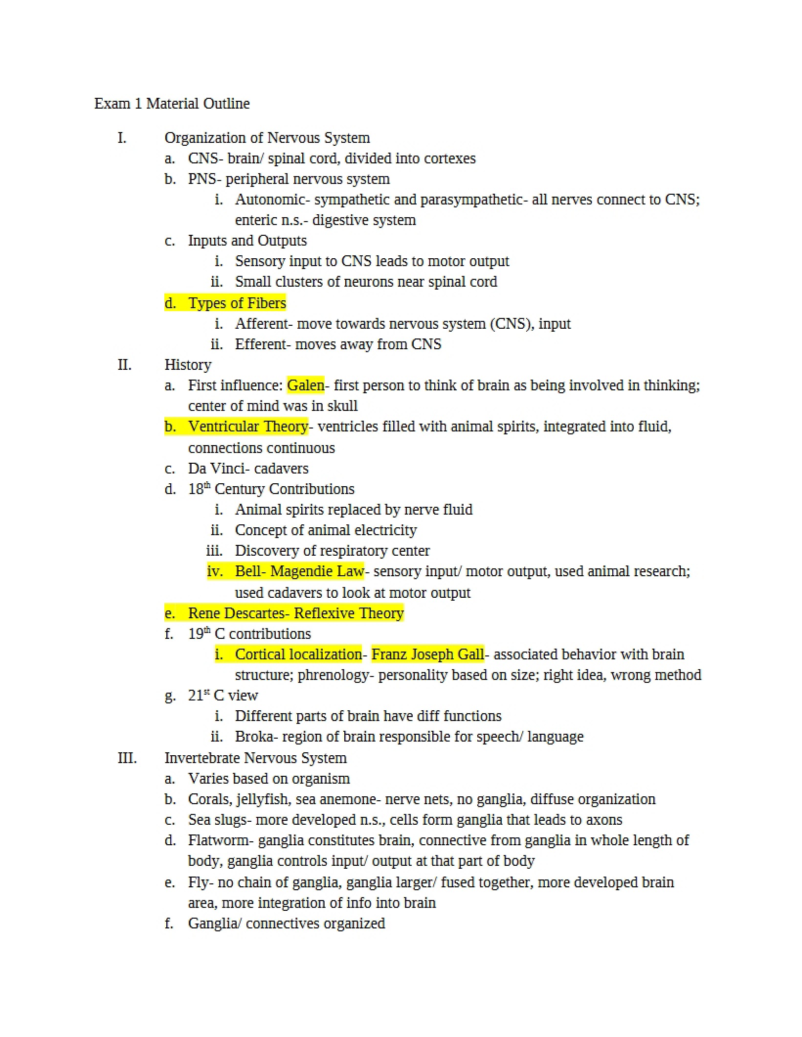 Neurobiology Exam 1