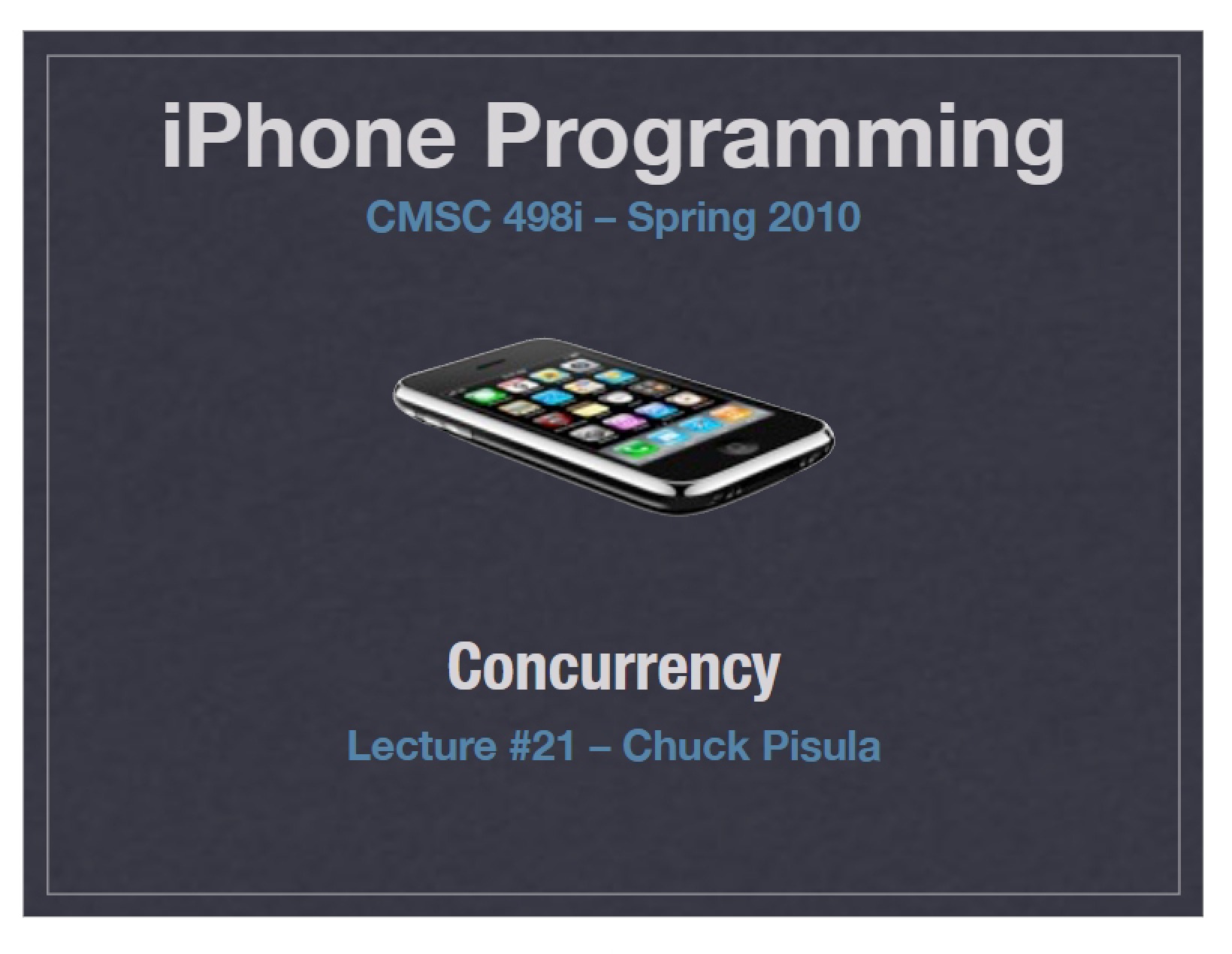 Concurrency in iPhone Programming