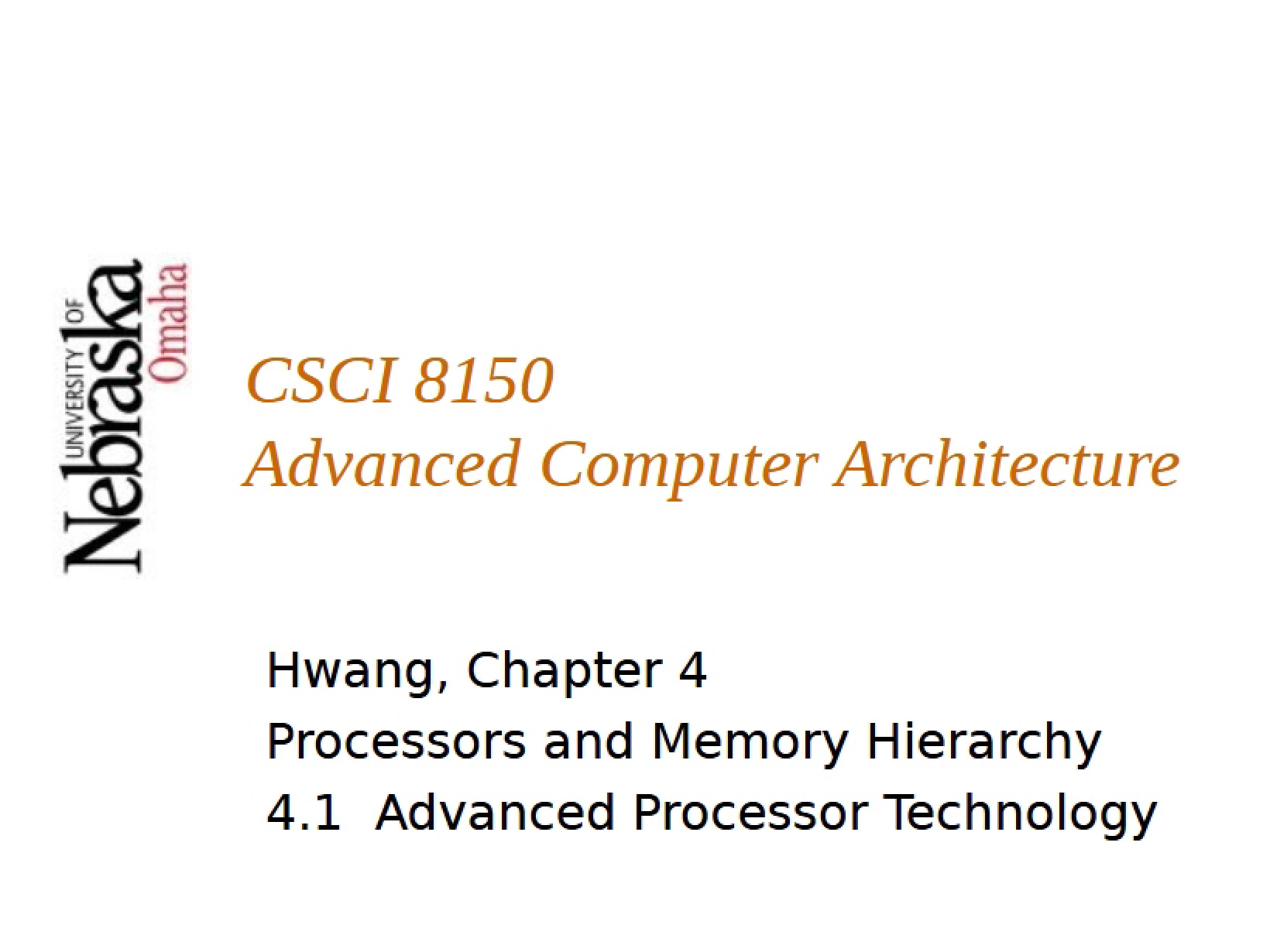 Hierarchy of Memory and Processor Architecture