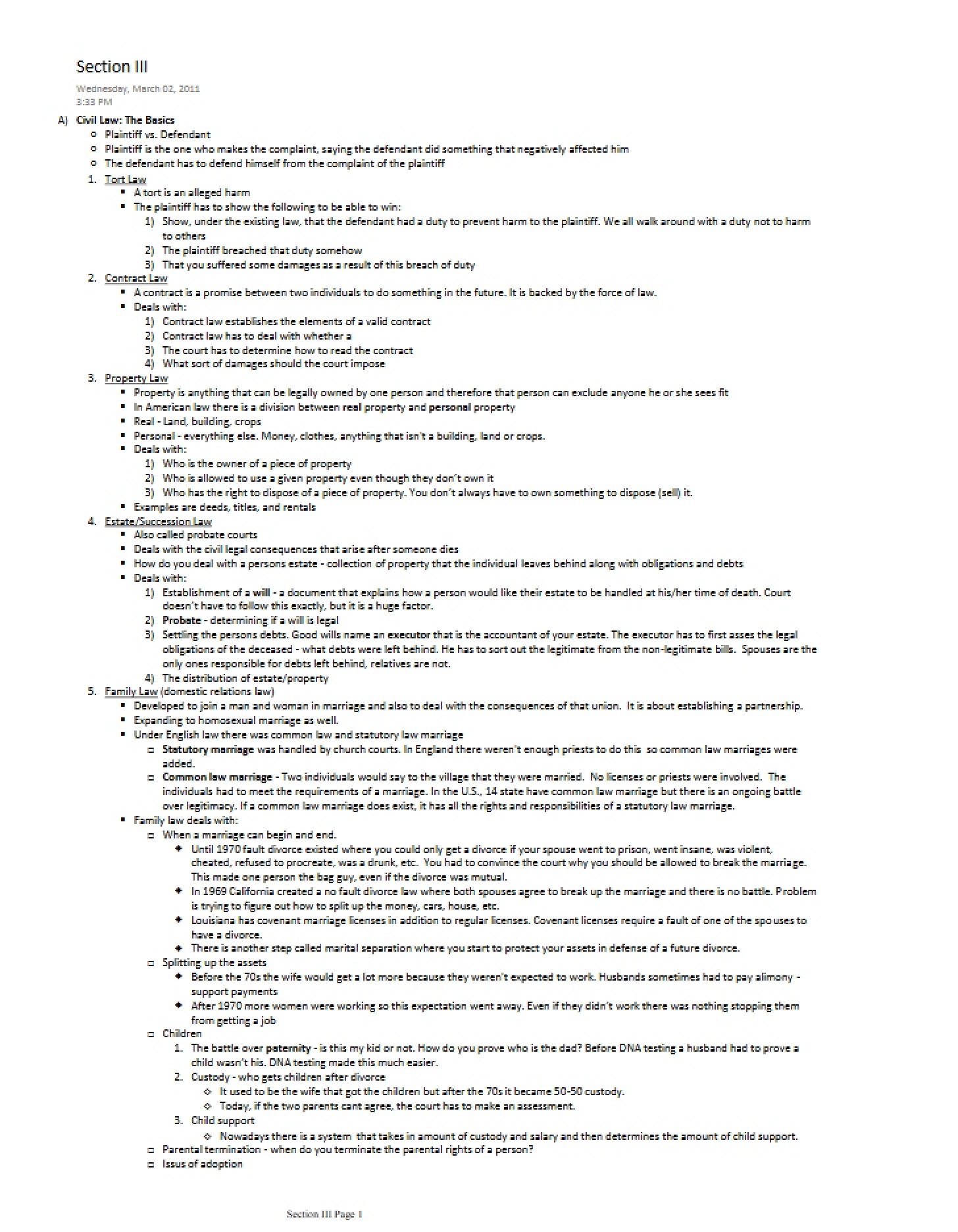 Civil Law Fundamentals