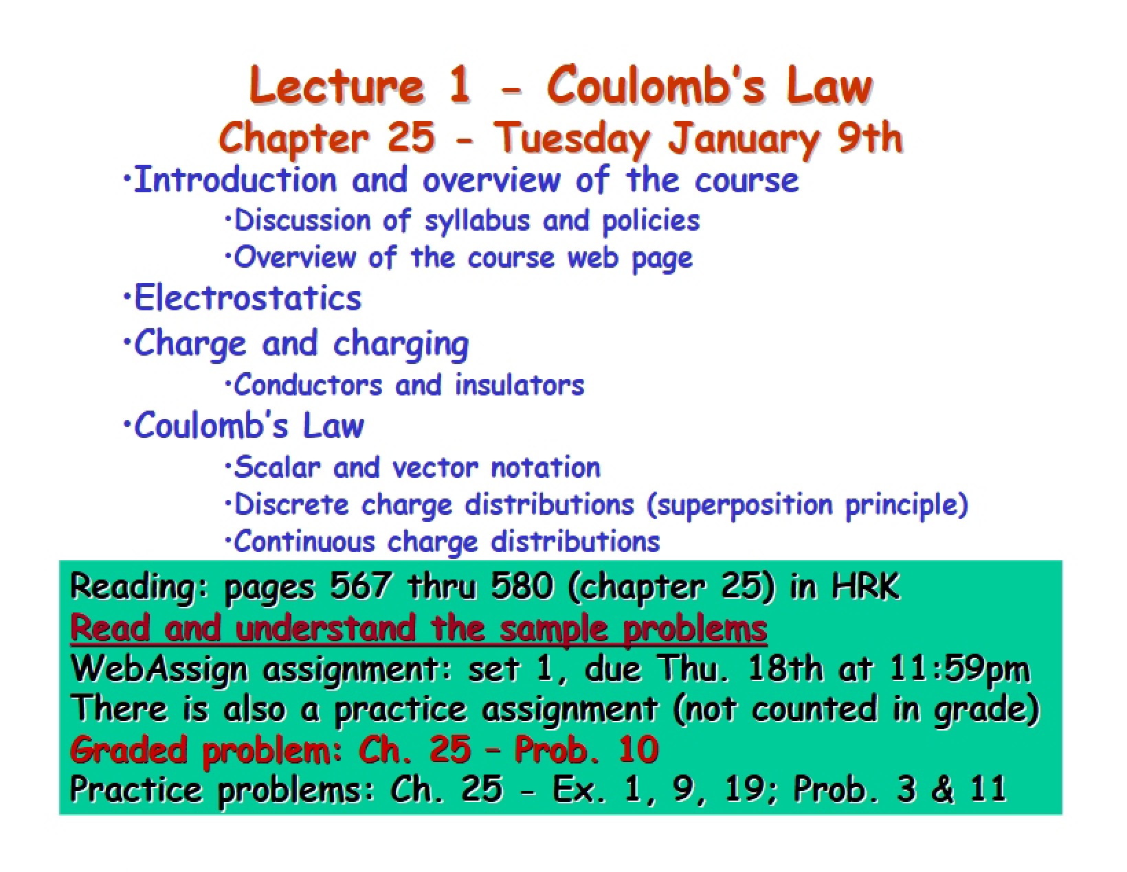 Coulomb's Law Principles