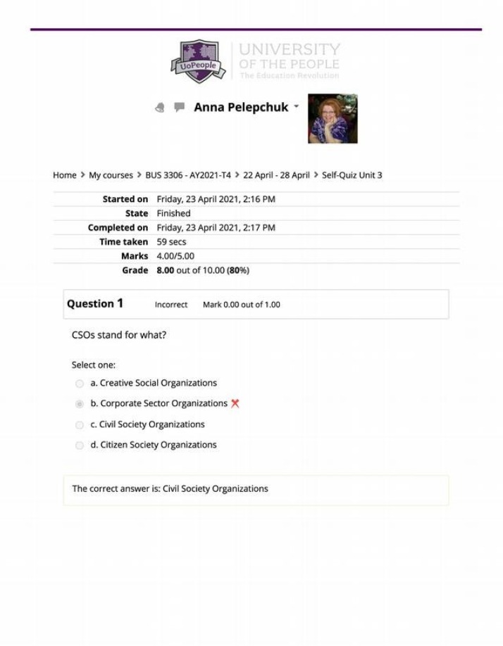 BUS3306 - Unit 3 Self-Quiz